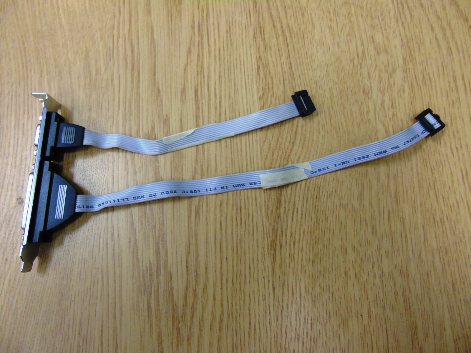 Generic DB25 Male Parallel & Male Serial Port Connector Cable 10″ & 6″ Bracket