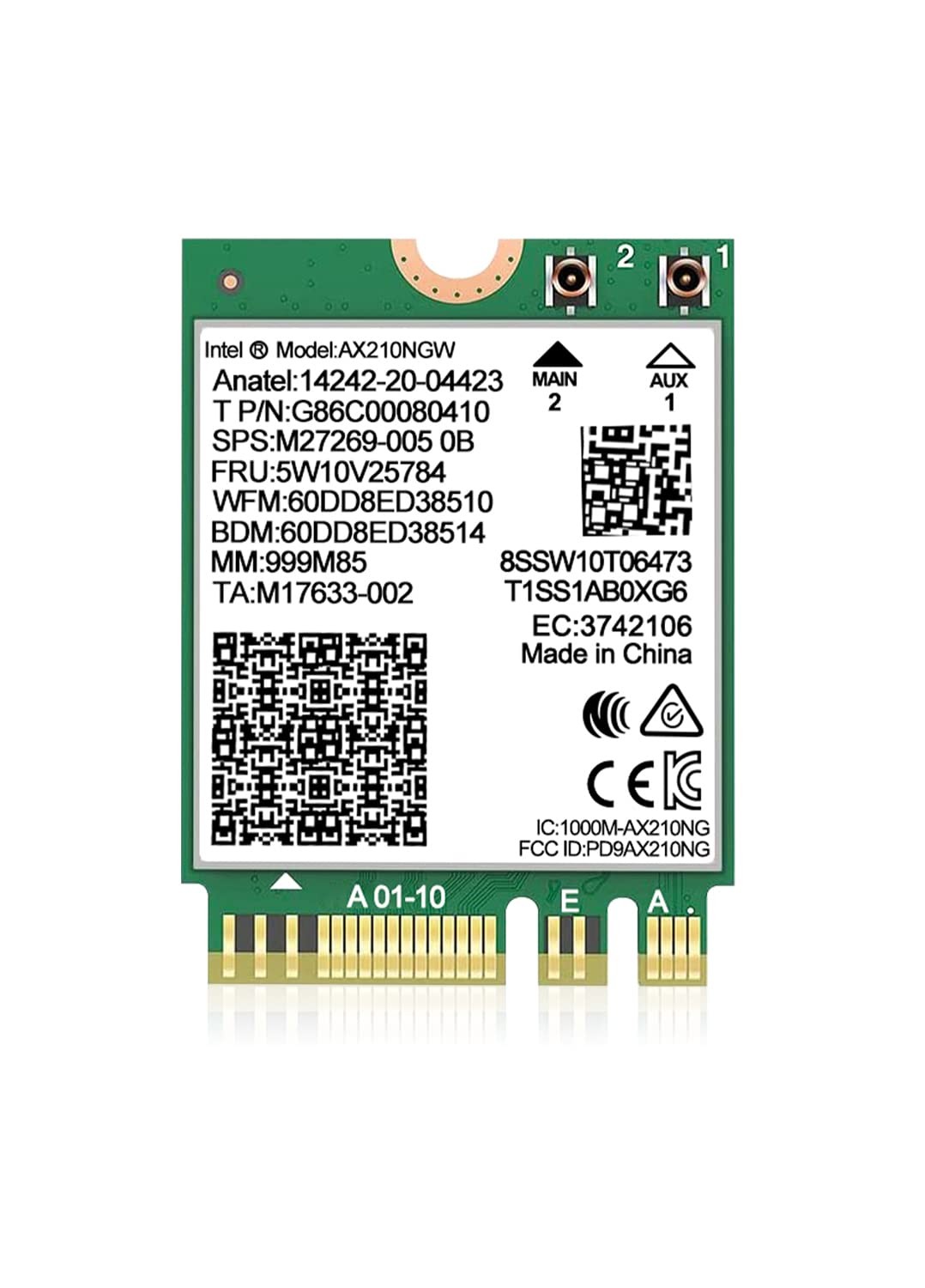 Wifi 6e Wireless Card Intel Ax210 Ngw Bluetooth 5.3 Triband 5400mbps Network Ada
