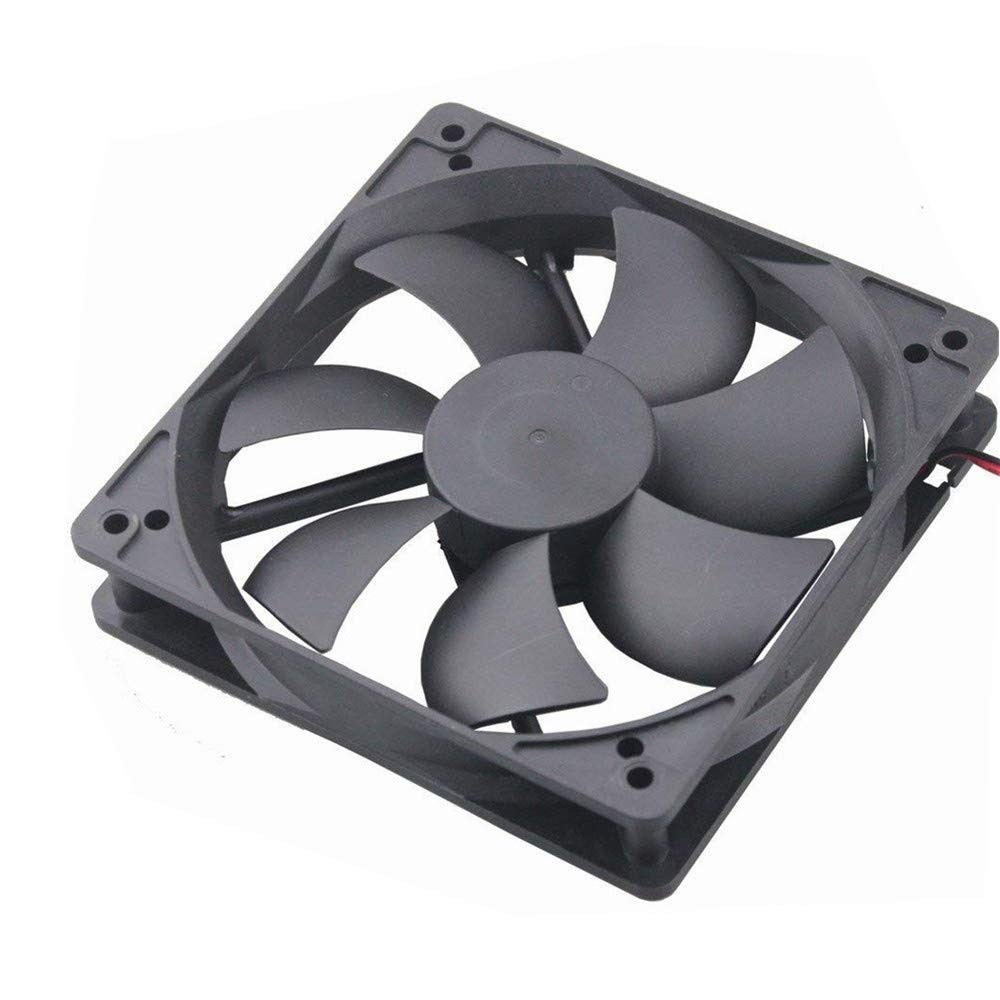 DC Cooling Fan Brushless Computer Case 5 inch Ball Bearing M, black
