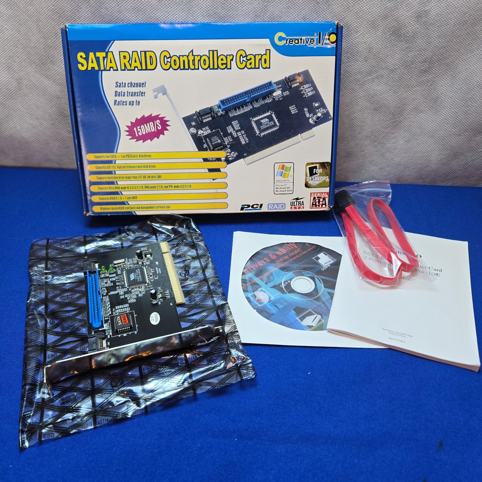 Syba SY-VIA-150R PCI SATA/IDE Combo Raid Controller Card NEW OPEN BOX