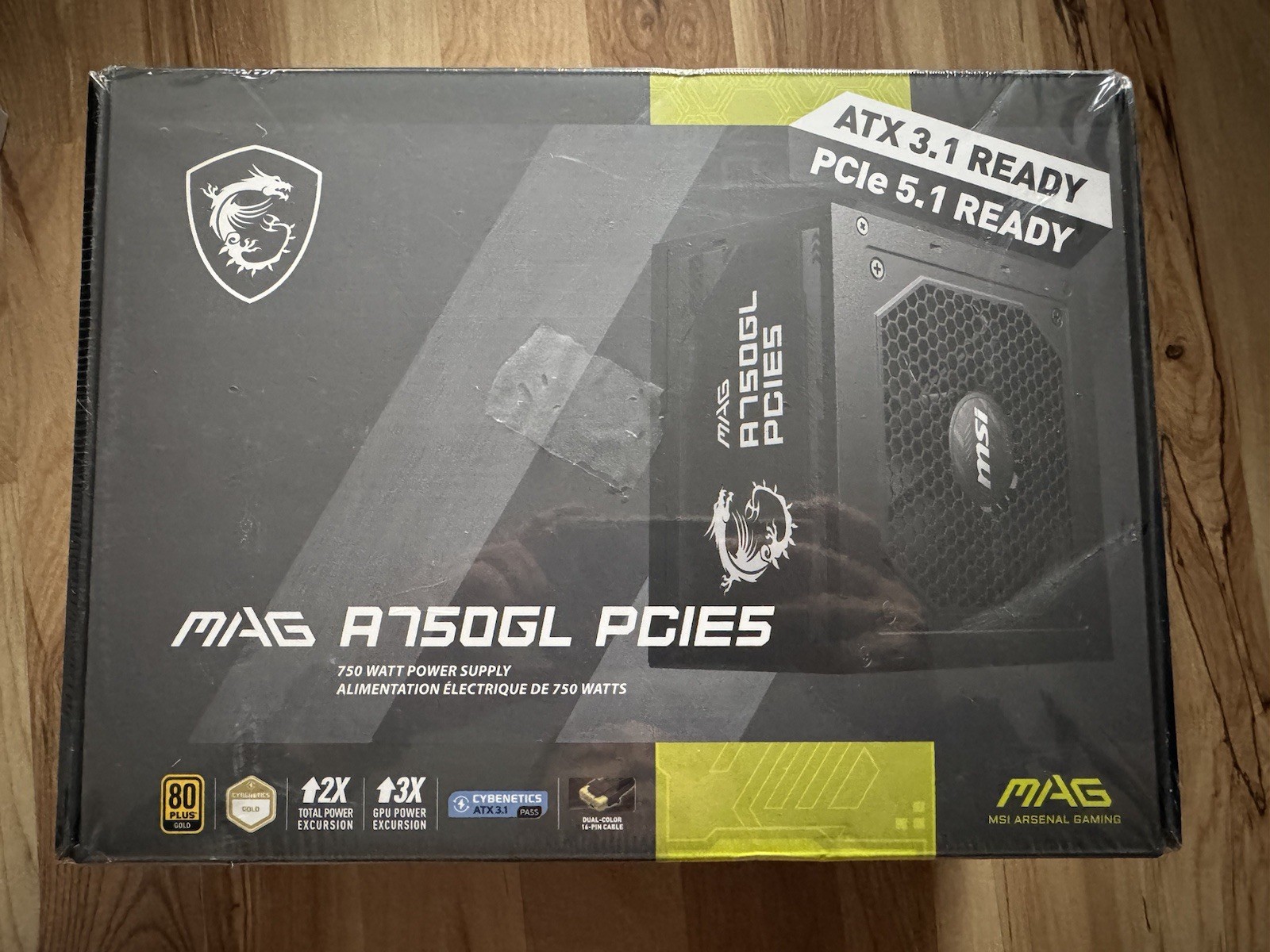 MSI MAG A750GL PCIE5 750 Watt Power Supply – New Sealed