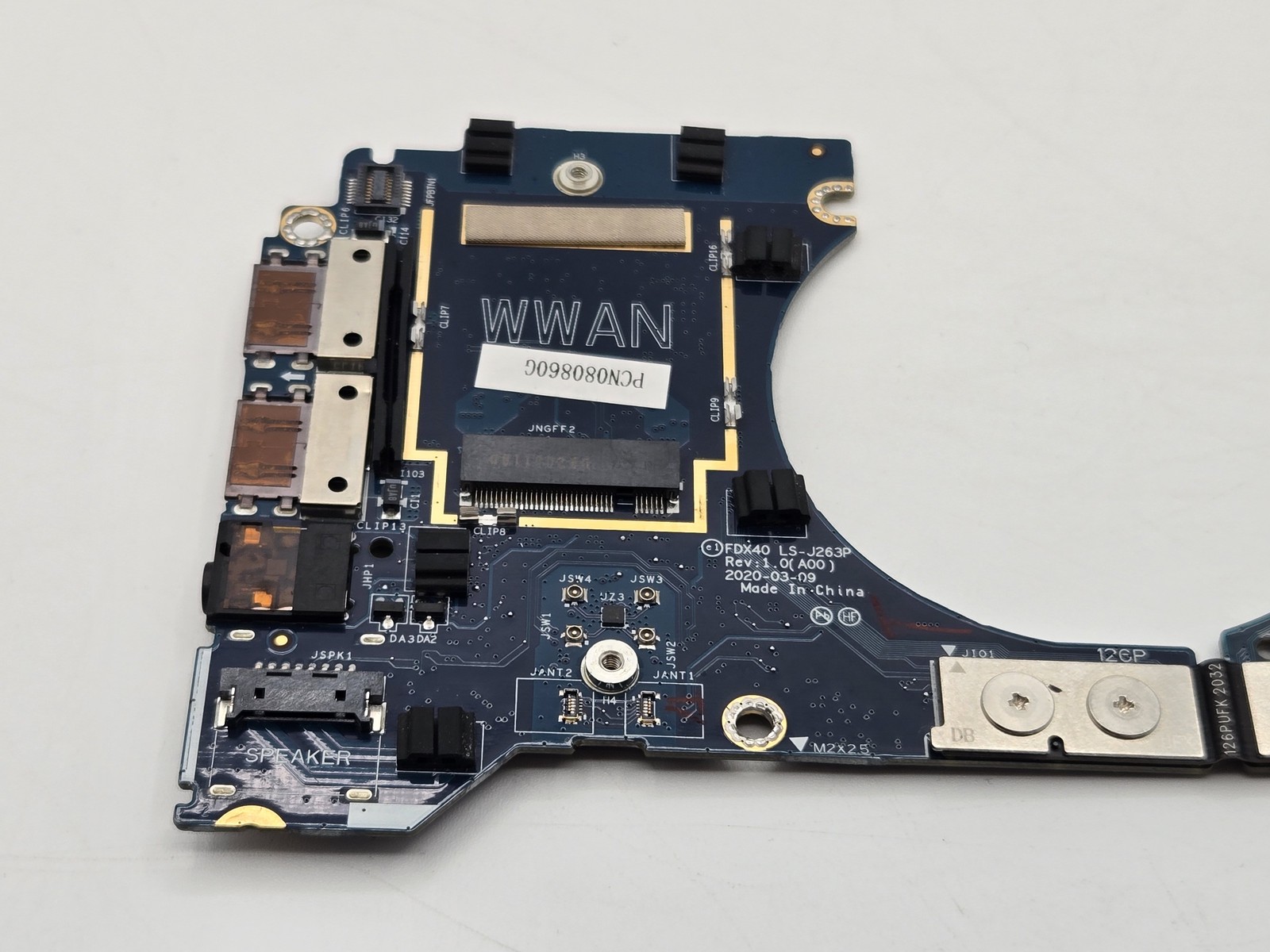 Dell Latitude 7410 Motherboard i5-10210U w/ Audio Daughterboard 0GYV1X 0WDKDT
