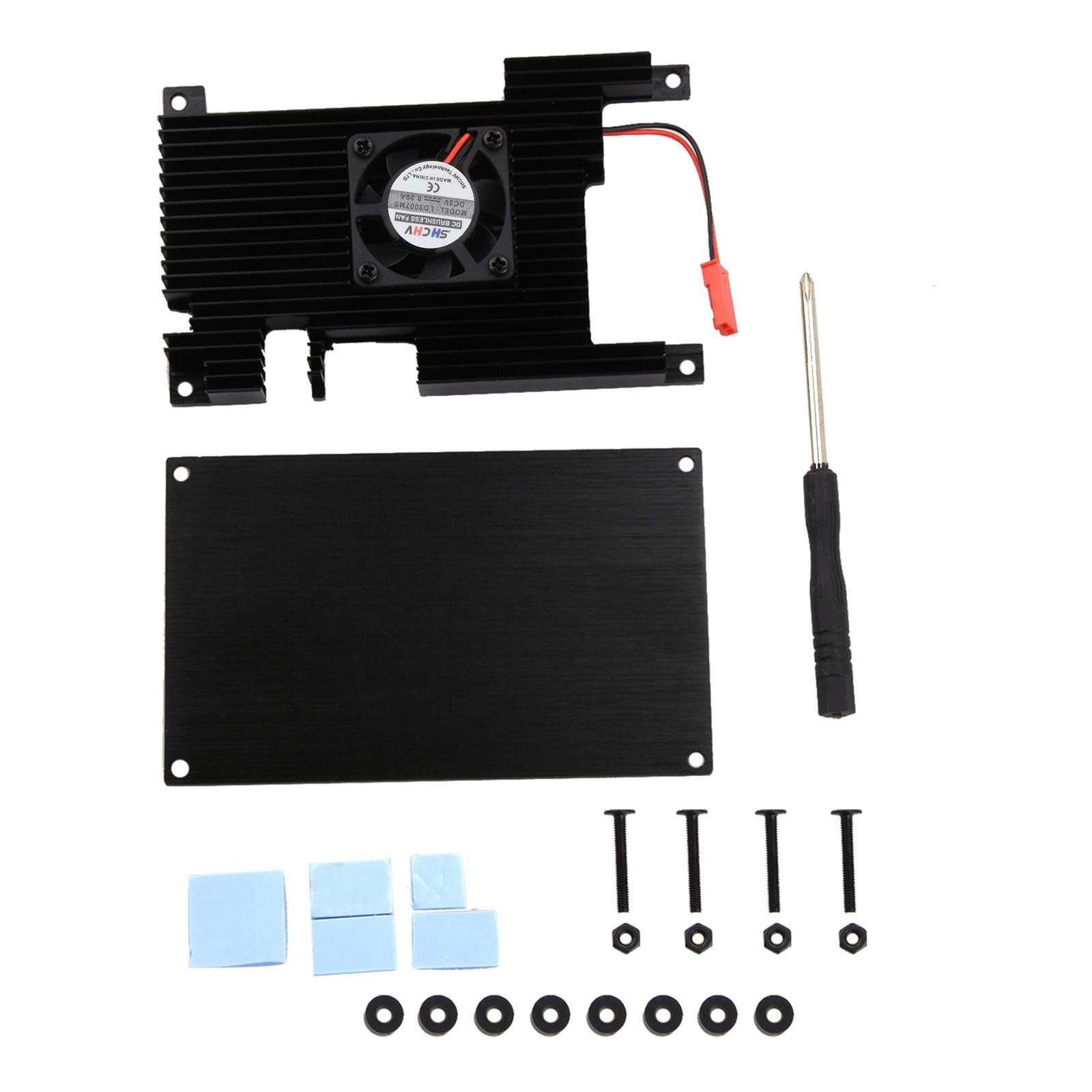 Aluminum Case w/ Fan Active Passive Cooling Radiator w/ Heatsink for Orange Pi 5