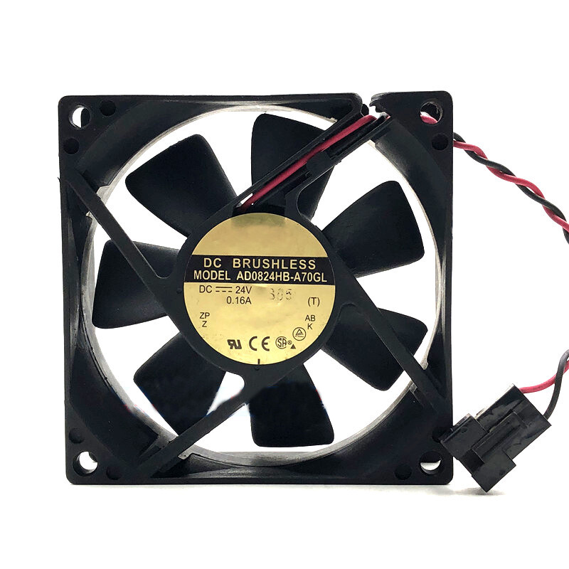 For ADDA AD0824HB-A70GL DC 24V 0.16A 80*80*25mm 45CFM Cabinet Cooling Fan 2wire
