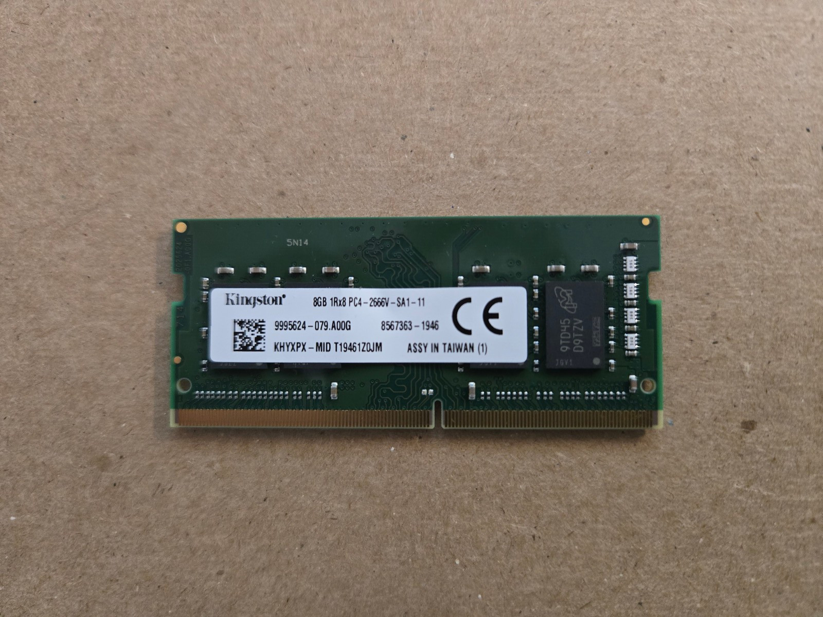 KINGSTON KHYXPX-MID- Laptop Memory 8GB DDR4 1Rx8-2666V-SA1-11.