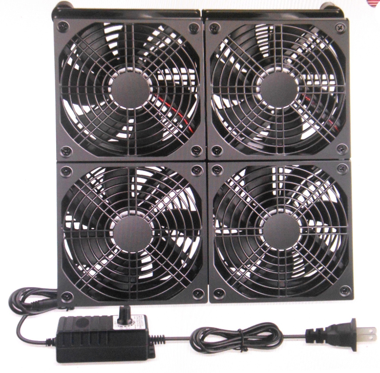 WDERAIR 4X120MM Small Flat Computer Cooling Fan/Variable Speed Control~Brand New