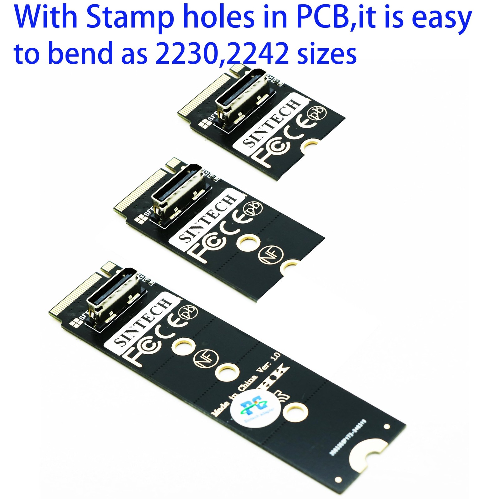M.2 M-Key 2230/2242/2280 to PCI-e 4.0 X16 with Oculink SFF-8612 SFF-8611 Exte…