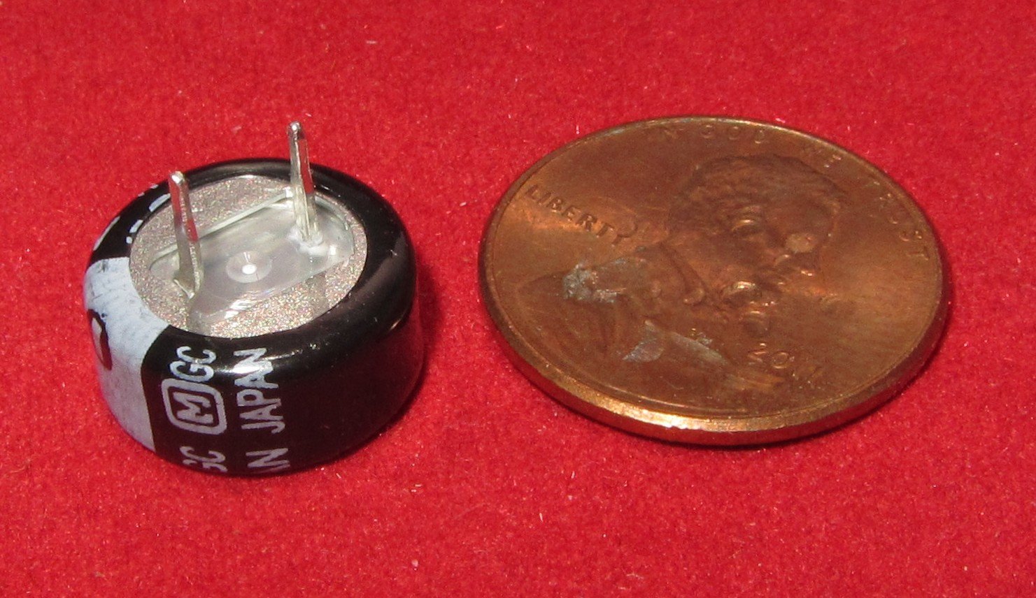 Panasonic Coin Electrolytic Capacitor – 5.5V 0.1F 75OHM Super Ultracapacitor cap