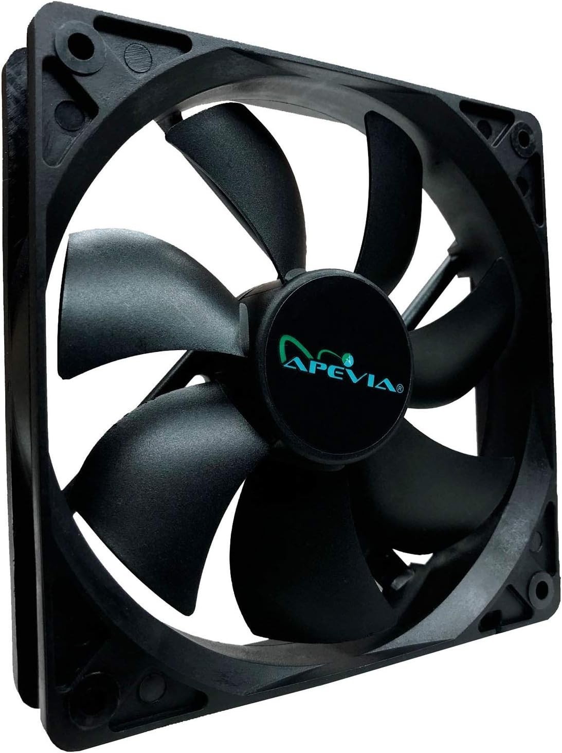 120mm 4pin & 3pin Silent Black Case Fan 2-Pack – Whisper Quiet & Efficient