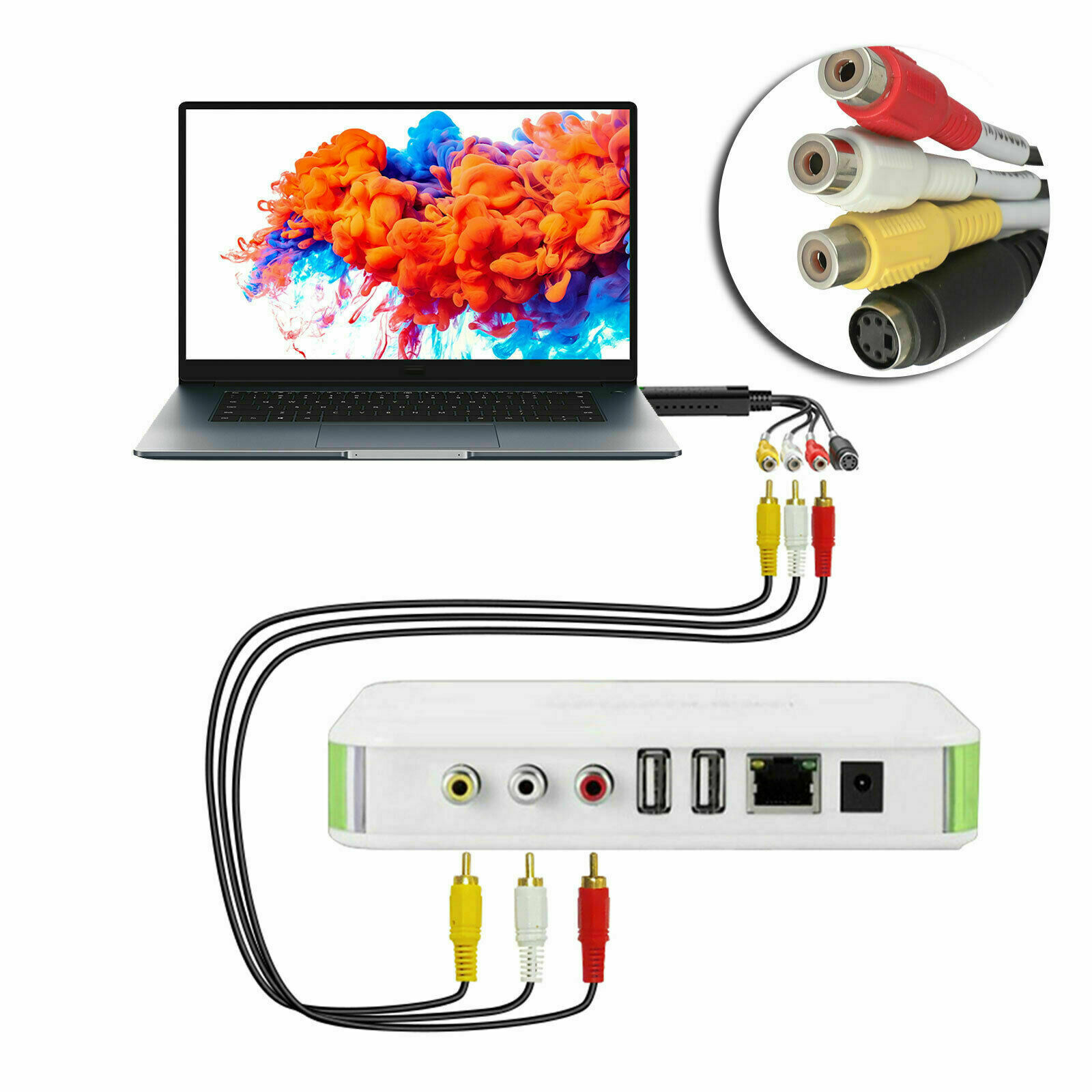 USB 2.0 Audio Video VHS to DVD VCR PC Converter Adapter Digital Capture Card Lot