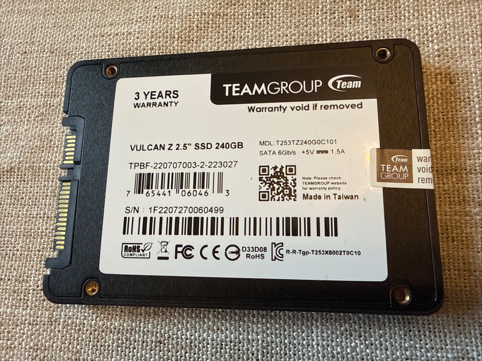 Teamgroup T-Force Vulcan Z 240 GB SSD