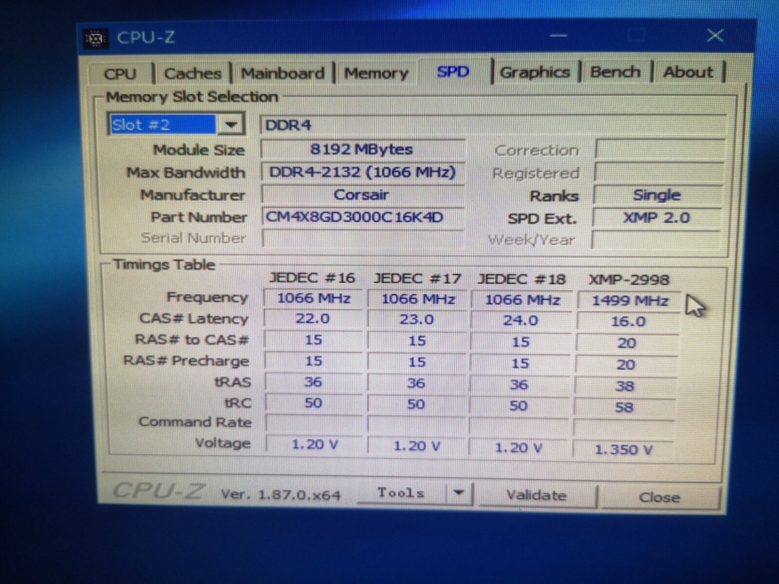 Corsair 8GB DDR4 3000 VENGEANCE LPX XMP PC4-24000 288pin Desktop DIMM RAM