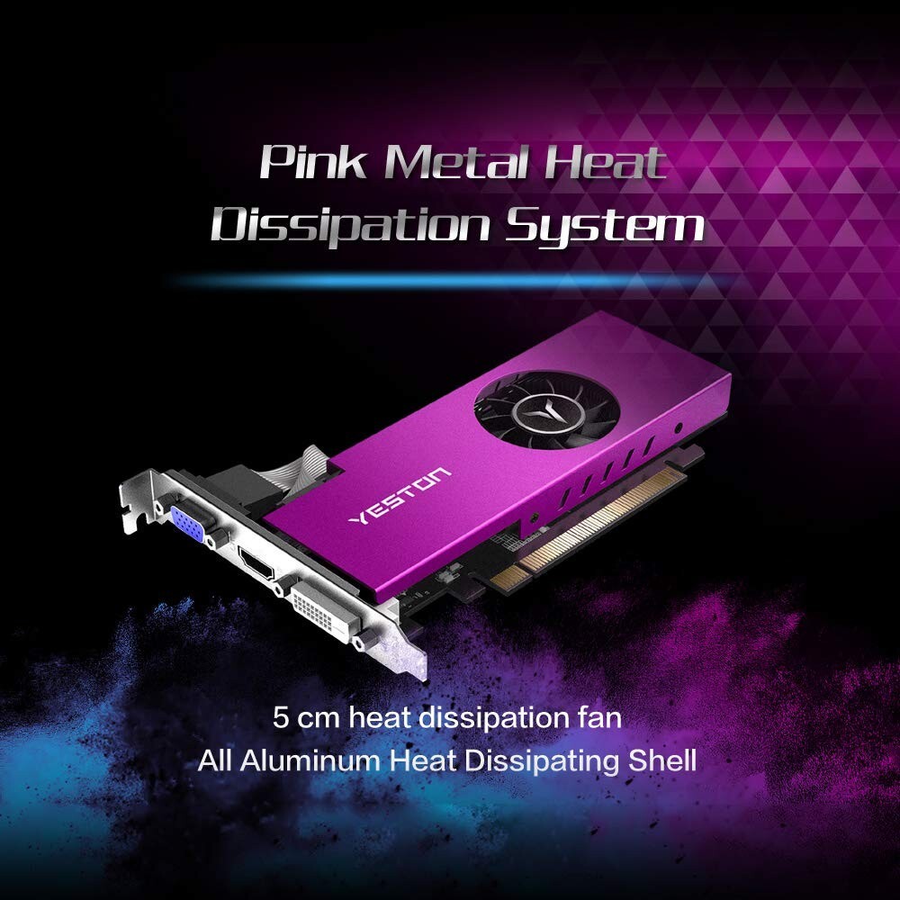 YESTON AMD Radeon RX550 4G D5 LP 640SP Graphics Card Video Card DVI HDMI VGA