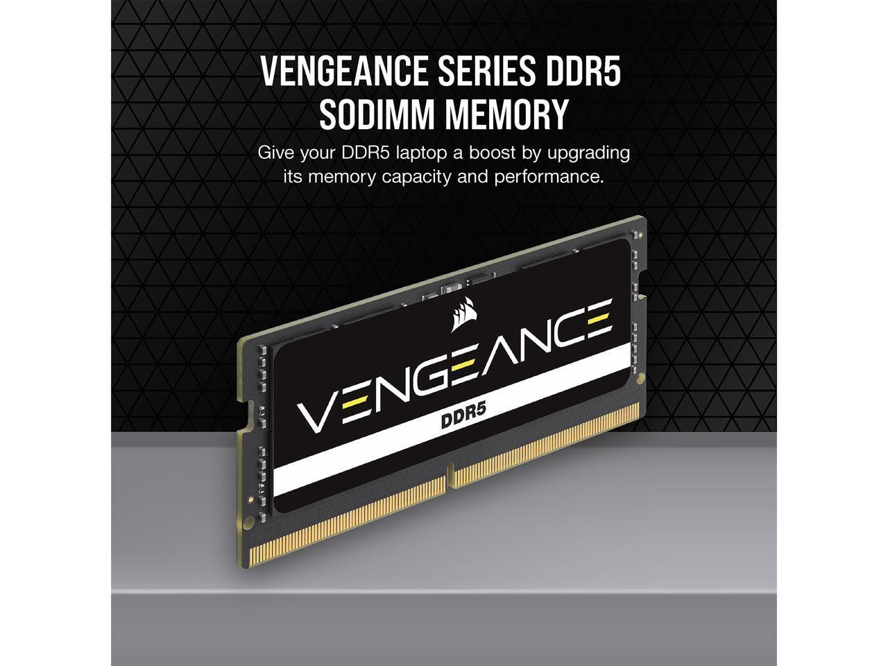 CORSAIR Vengeance 32GB (2 x 16GB) 262-Pin DDR5 SO-DIMM DDR5 5600 (PC5 44800) Lap