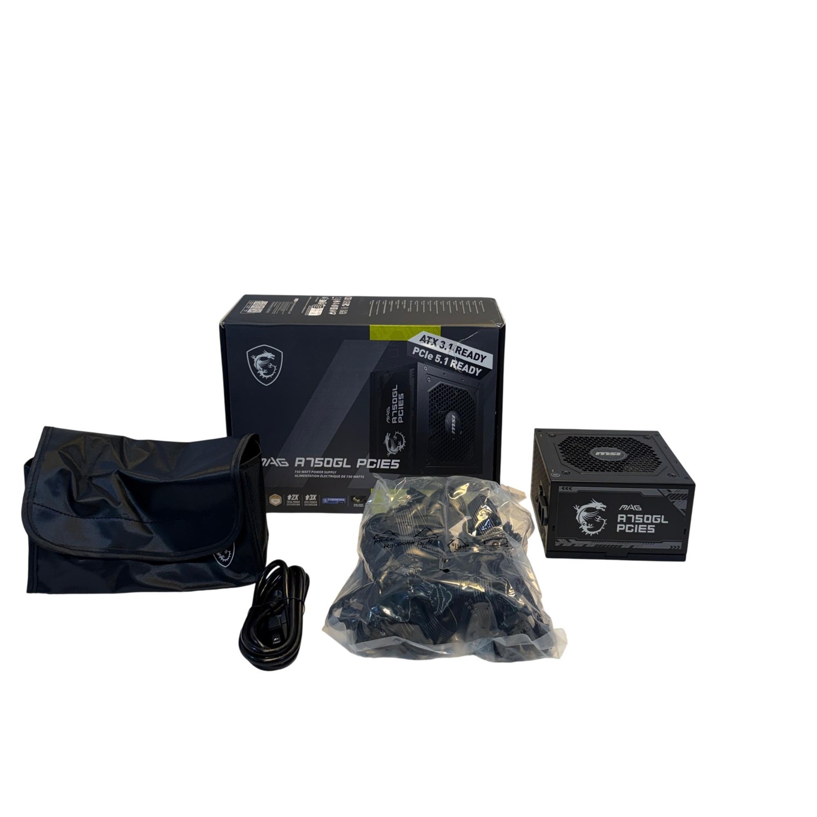 MSI MAG A750GL PCIE5 ATX 3.1 Ready 750W 80 Plus Gold Fully Modular Power Supply