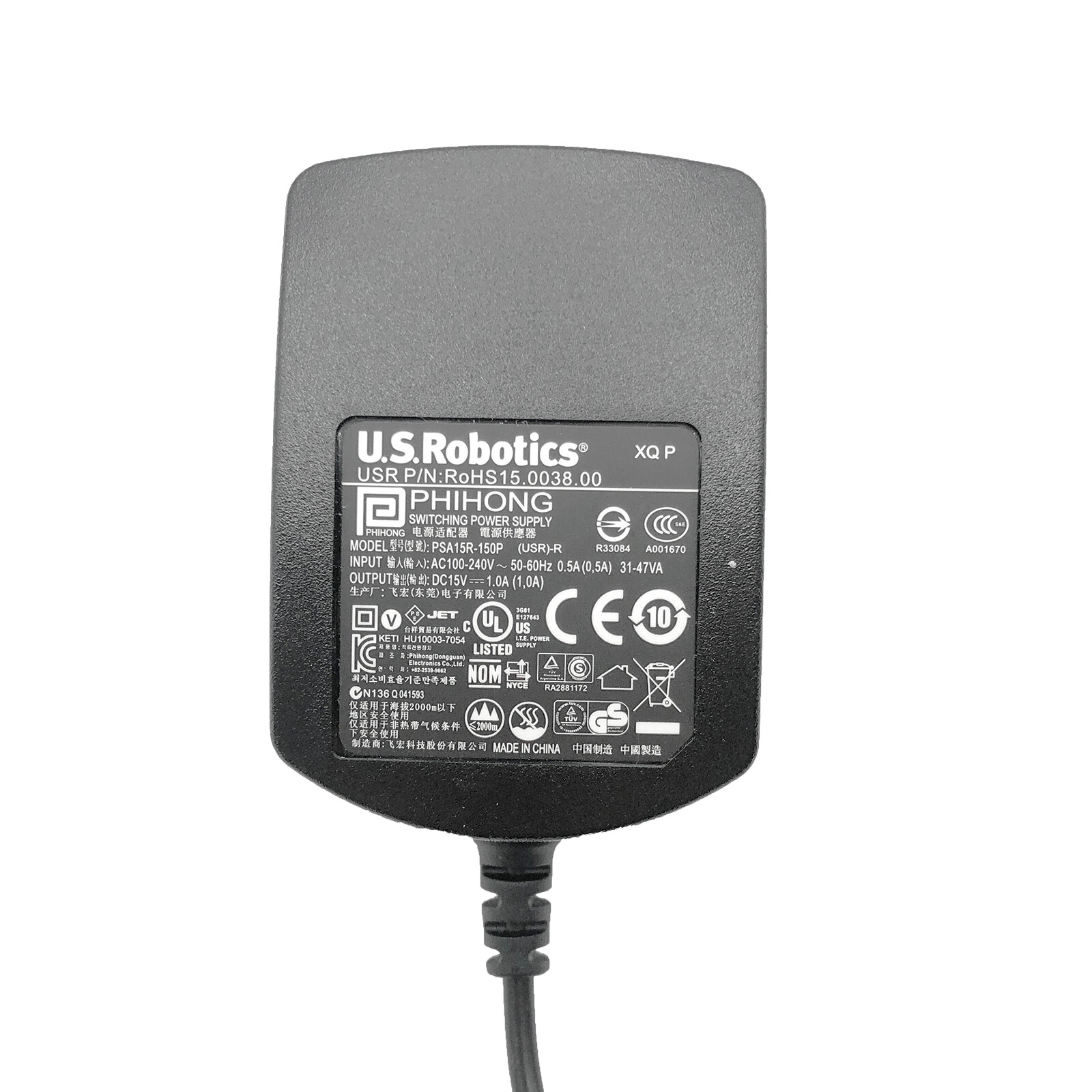 Genuine Power Adapter for US Robotics Courier 56K Business Modem 3453C V.92 OEM