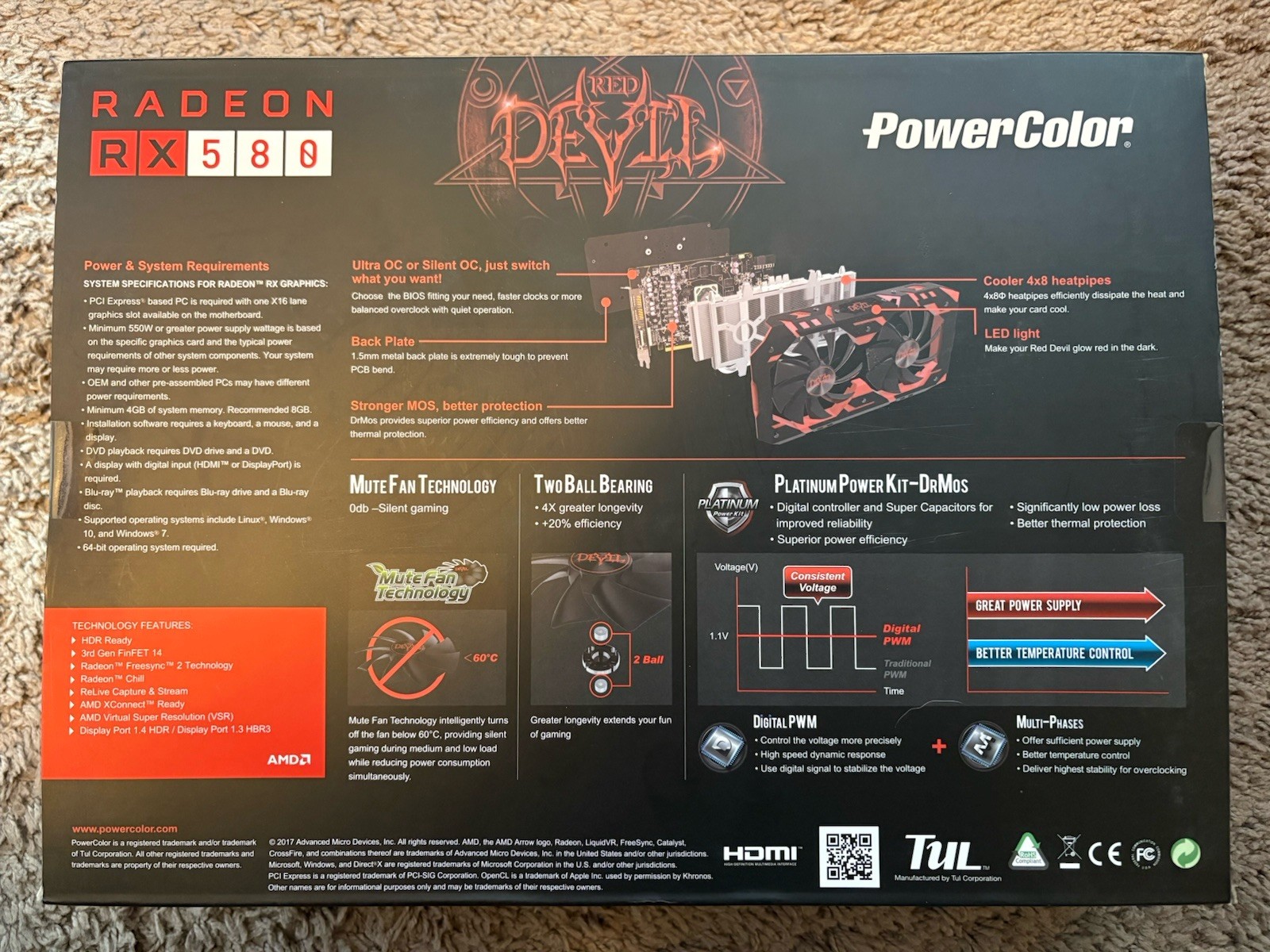 PowerColor Red Devil Radeon RX 580 8gb Gddr5