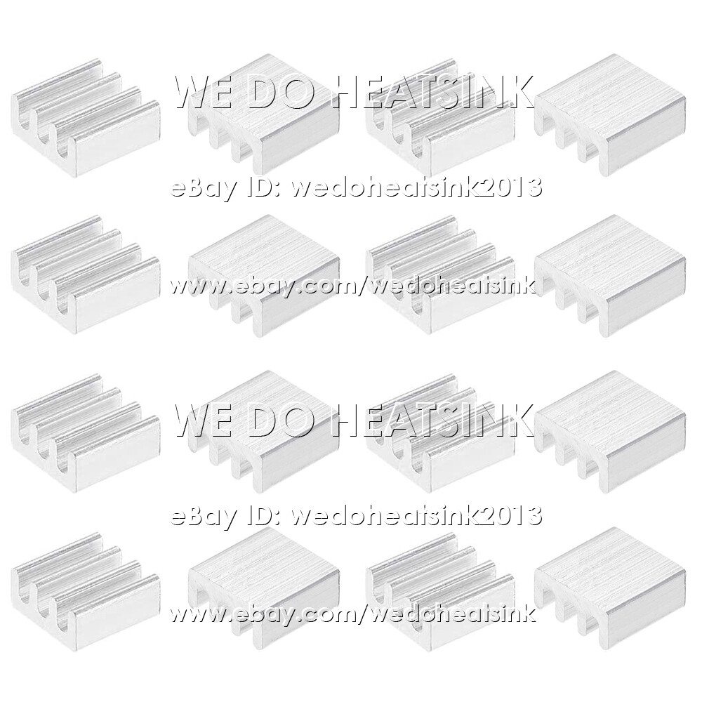 7x7x3mm With or Without Tape Aluminum Heatsink Cooler Radiator for Electronic IC