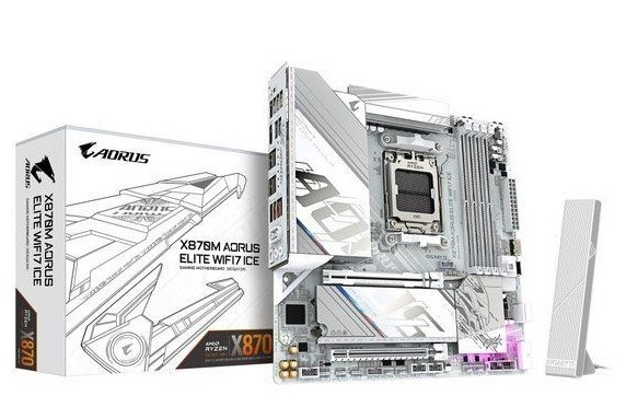 GIGABYTE X870M AORUS ELITE WIFI7 MicroATX Motherboard AMD Socket AM5 DDR5 – New