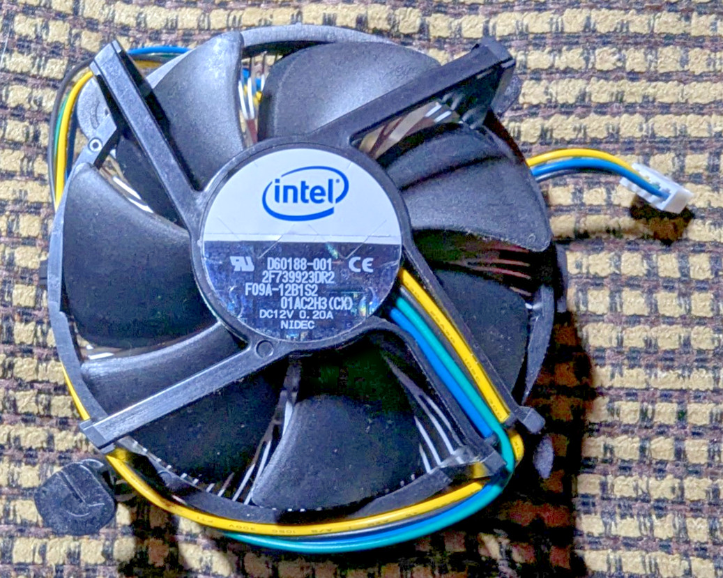 Intel D60188-001 LGA775 Copper Core CPU Heat Sink Cooling Fan (USED, Genuine)