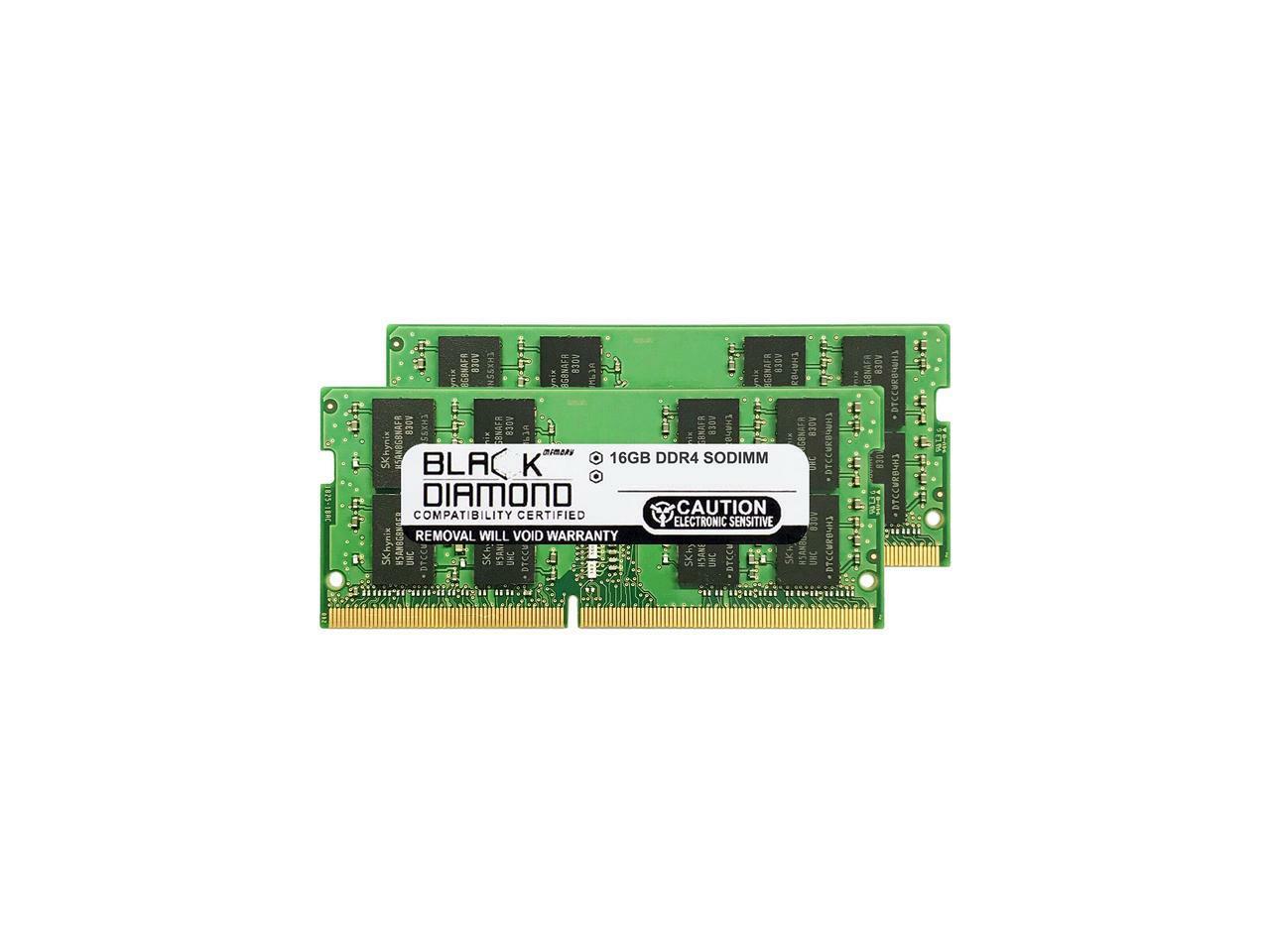 Black Diamond Memory 32GB (2 x 16GB) 260-Pin DDR4 SO-DIMM DDR4 2933 (PC4 23400)