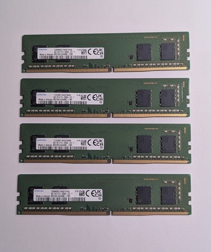 Samsung 32GB kit (4x8GB) DDR4 PC4-3200AA RAM M378A1G44AB0 lot memory