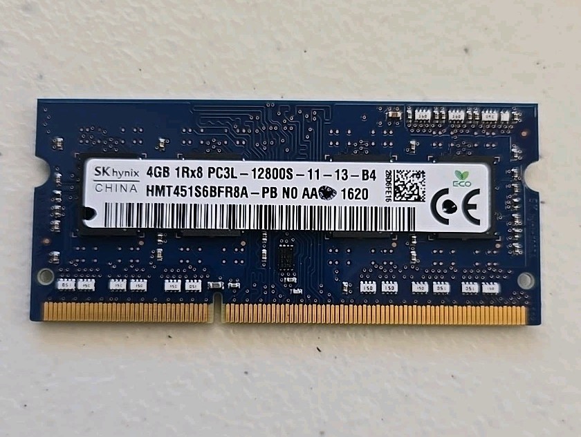 Hynix PC3L-12800S 4GB SO-DIMM 1600 MHz PC3-12800 DDR3L SDRAM Memory. SETS OF 2