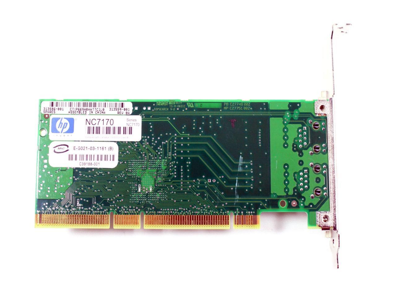 Genuine Hp Nc7170 313586-001 Ethernet RJ 45 Wired Gigabit Network Interface Card