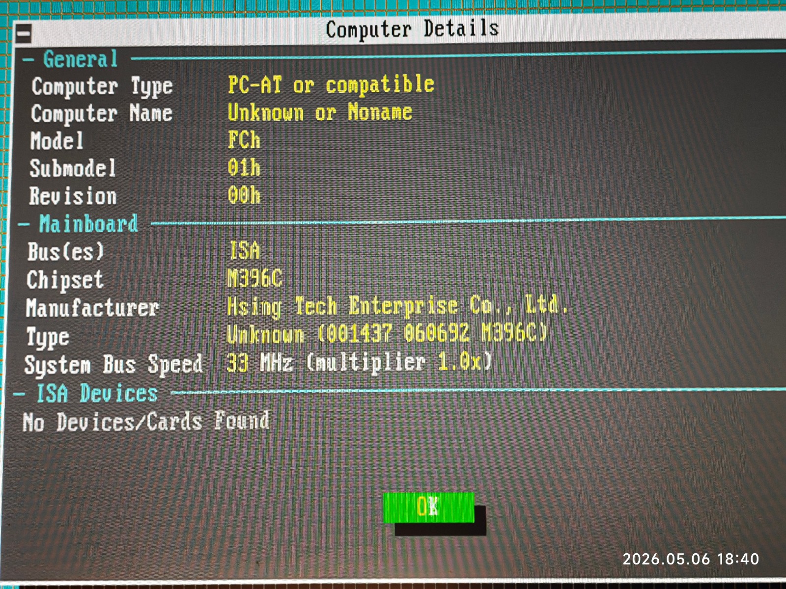 386 PCChips M396F V2.2 mini Motherboard with Am386SX-33 CPU & 2 MB RAM + Bonus