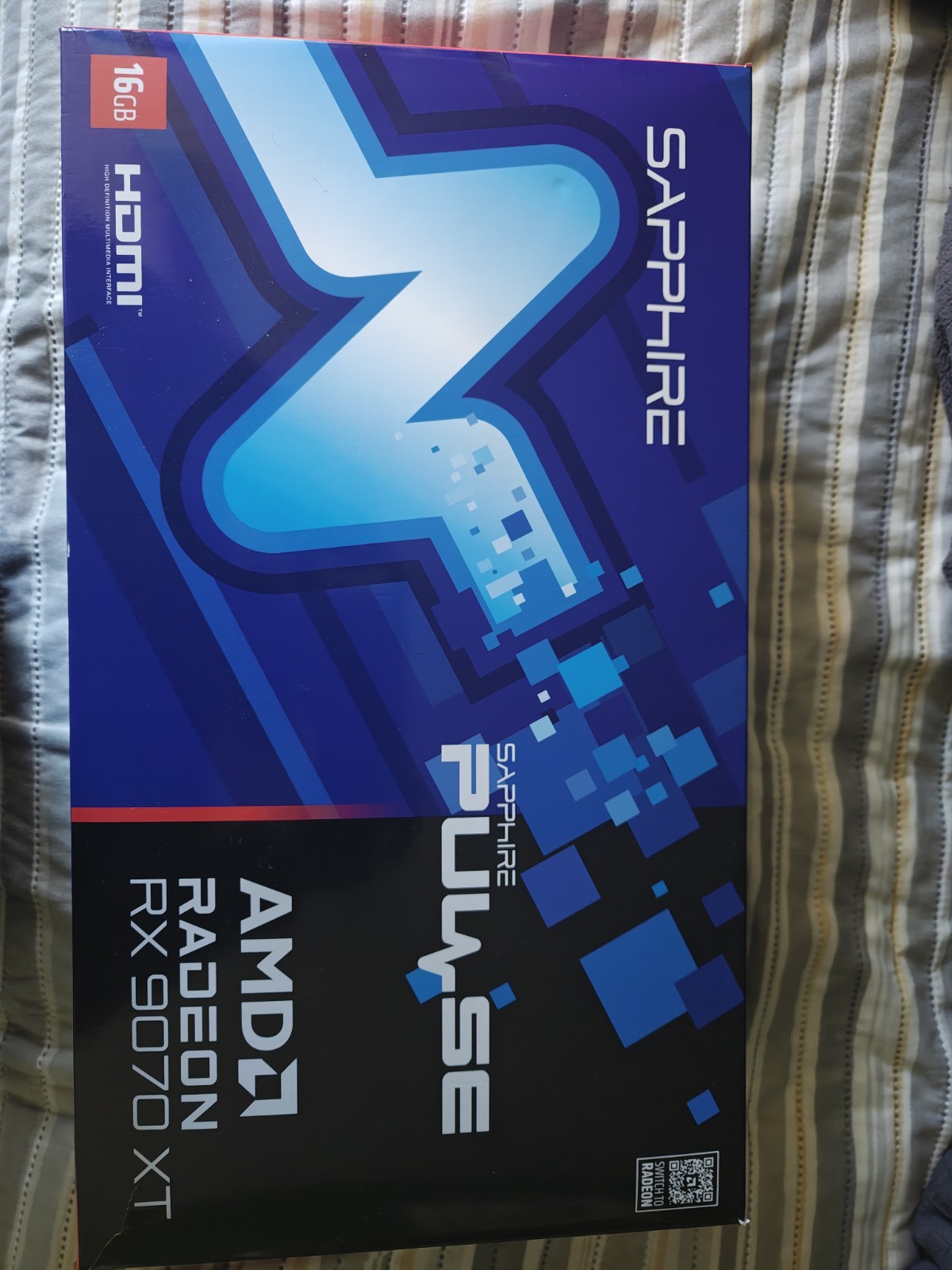 SAPPHIRE Pulse AMD Radeon RX 9070 XT 16GB GDDR6 Graphics Card HDMI DisplayPort