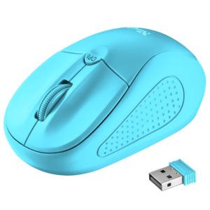 MOUSE INALAMBRICO TRUST PRIMO – 1600DPI – AZUL – TIPO DE CONECTOR USB