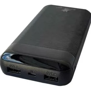 POWER BANK STARTEC ST-PB-10N - 10000MAH - 2 PUERTOS USB - 1 TIPO C - PANTALLA INDICADORA DE CARGA - NEGRA