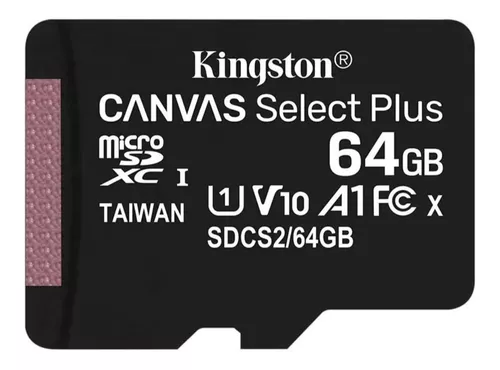MEMORIA MICRO SD 64GB KINGSTON CANVAS CLASE 10