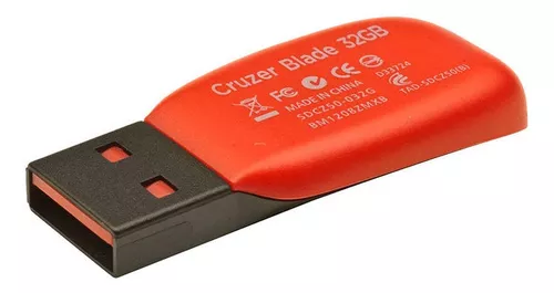 MEMORIA USB SANDISK CZ50 2,0 – 32GB – NEGRA CON ROJO