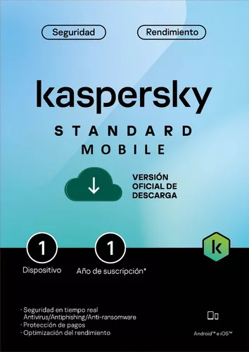 KASPERSKY STANDAR MOBILE ANDROID – IOS – 1 DISPOSITIVO – 12 MESES