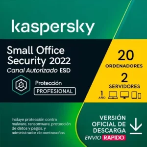 RENOVACION KASPERSKY SMALL OFFICE SEC. 20 USER 2 SERVER