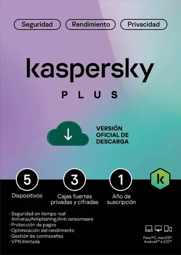 RENOVACION LICENCIA KASPERSKY PLUS 5 USUARIOS (12 MESES)