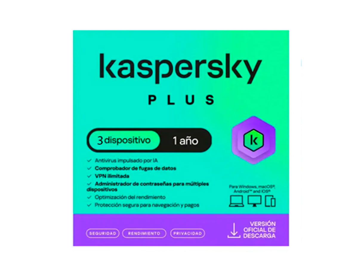 KASPERSKY PLUS 3 USUARIOS (12 MESES)