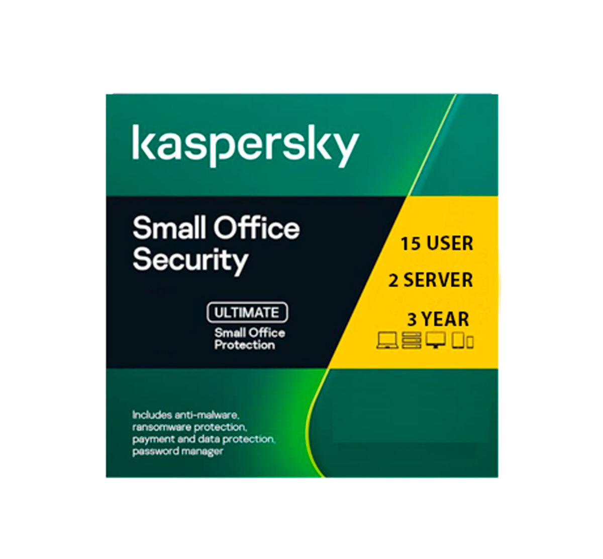 RENOVACION KASPERSKY SMALL OFFICE SEC. 15 USER 2 SERVER (36 MESES)