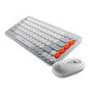 COMBO TECLADO Y MOUSE LOGITECH POP ICON - BLANCO Y NARANJA
