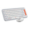 COMBO TECLADO Y MOUSE LOGITECH POP ICON - BLANCO Y NARANJA