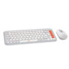 COMBO TECLADO Y MOUSE LOGITECH POP ICON - BLANCO Y NARANJA