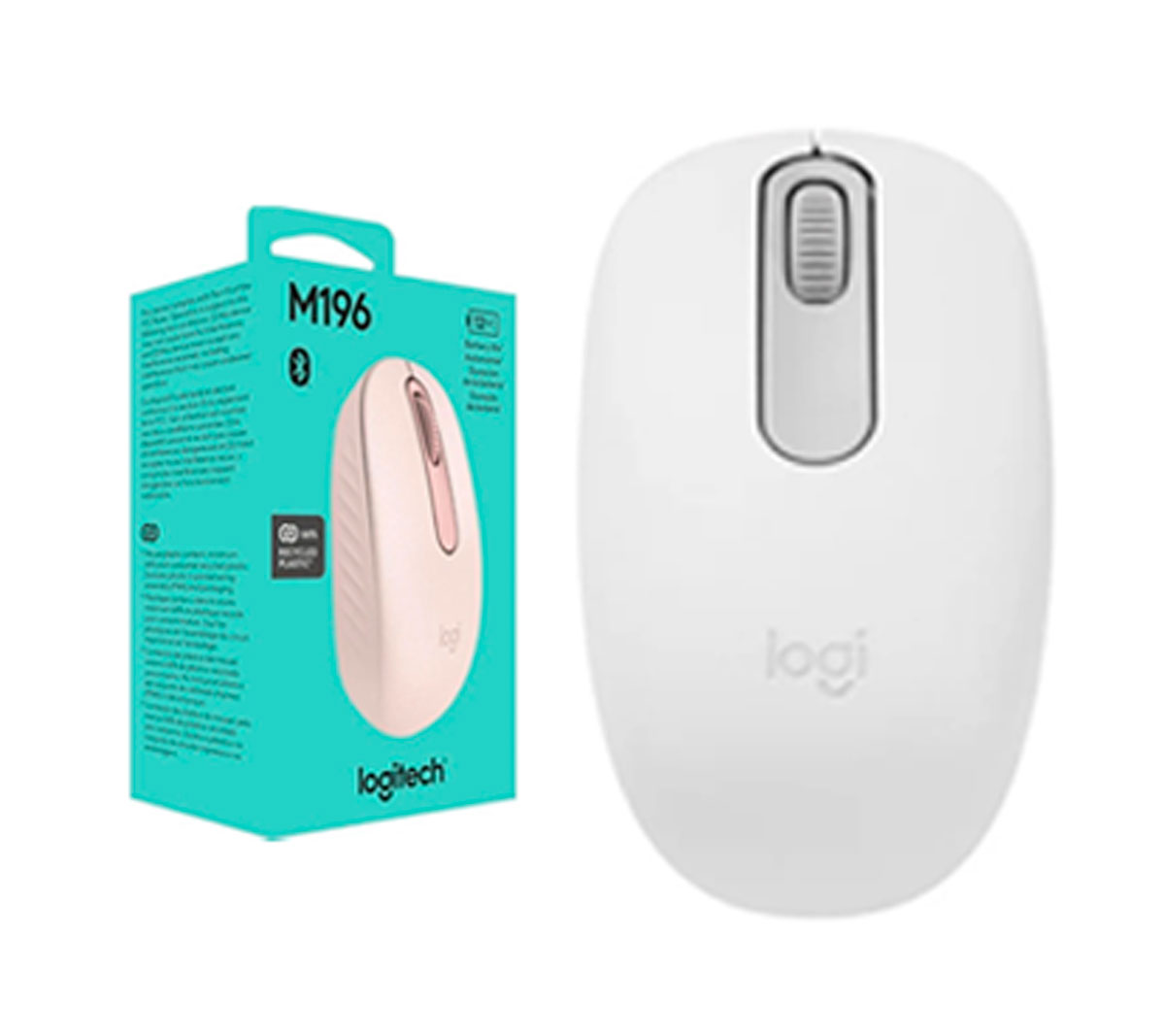 MOUSE LOGITECH M196 - BLANCO PERLA