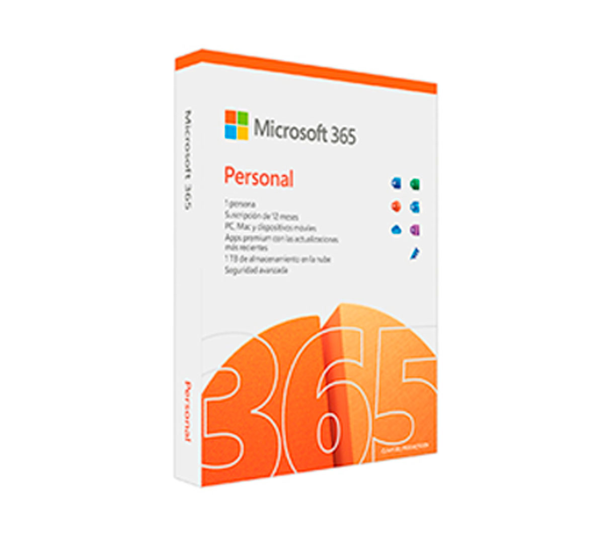 MICROSOFT OFFICE 365 PERSONAL 1 USUARIO 5 DISPOSITIVOS - 12 MESES