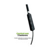 AUDÍFONOS BLUETOOTH TM BLUETOOTH: 5.0 BATERÍA: 180MAH TIEMPO DE TRABAJO: 12H