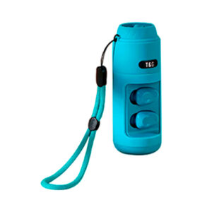 AUDÍFONOS + PARLANTE BLUETOOTH TWS T&G TG806 TURQUESA