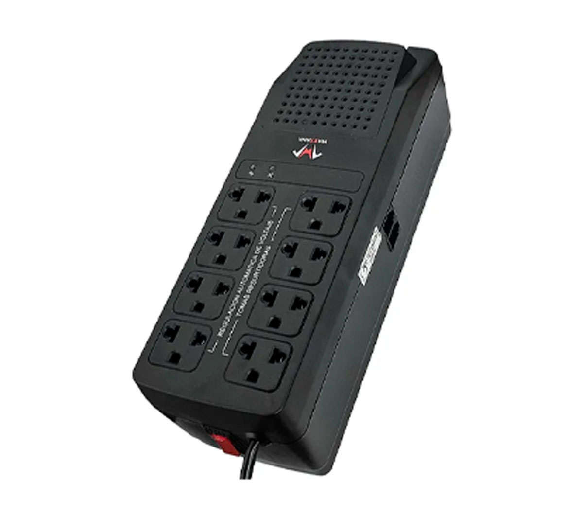 REGULADOR DE VOLTAJE WATTANA - 1200VA - 600W - 8 TOMAS DE SALIDA