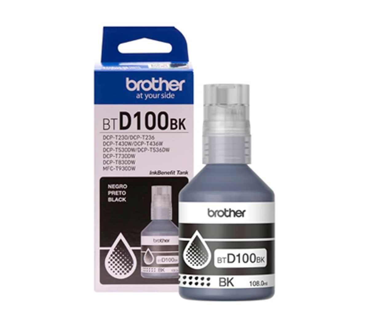 TINTA BROTHER BTD100BK NEGRA - 108ML