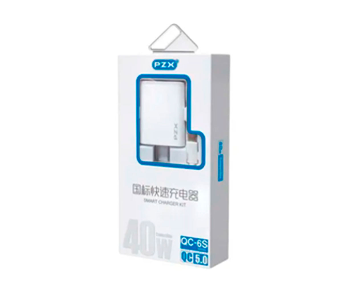QC-6S MICRO CARGADOR CELULAR PZX CARGADOR + CABLE MICRO USB ENTRADA: AC100-240V/ 0.3A