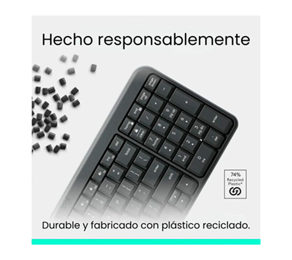 TECLADO LOGITECH K250 - INALAMBRICO - BLUETOOTH - COMPACTO - BLANCO